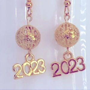 New 2023 or 2024 Prom Graduation New Year’s Eve, Grad Handmade Dangling Earrings
